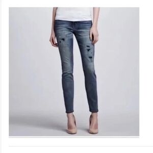 Current/Elliott Ankle Skinny Pixie w/ Repair